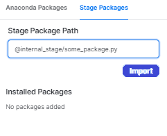 Importing packages - snowflake python