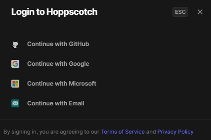 Hoppscotch authentication page - snowflake sql api - Snowflake API