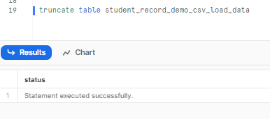 Truncating the table to remove the entire record from the table - Snowflake data quality