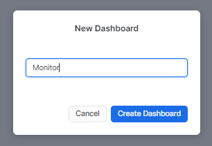 Creating new dashboard - Snowflake monitoring