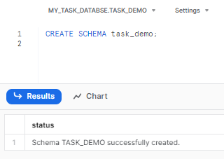 Creating schema in Snowflake for tasks - Serverless Snowflake - Snowflake tasks