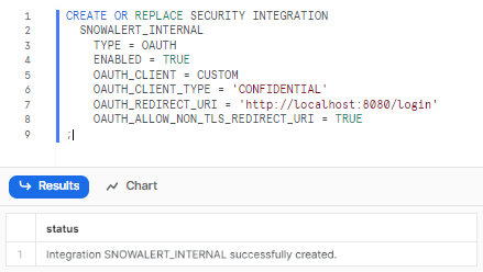 Creating Snowflake Security Integration - Snowalert