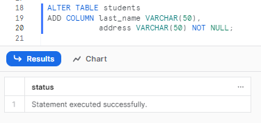 Adding Multiple Columns using Snowflake ADD COLUMN