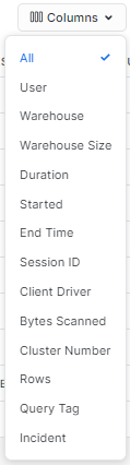 Monitoring Snowflake Query History - Snowflake Snowsight