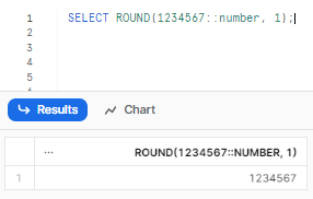 Using input expression as NUMBER - Snowflake ROUND