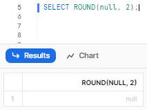 Using input expression as NULL - Snowflake ROUND