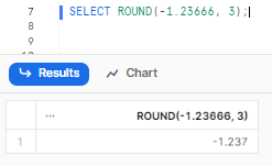 Using input expression as a negative number- Snowflake ROUND