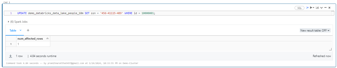 Updating Data Into Databricks Delta Table - Databricks Delta Lake