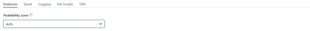 Selecting availability zone as AUTO - Databricks Delta Lake - Databricks Delta Table