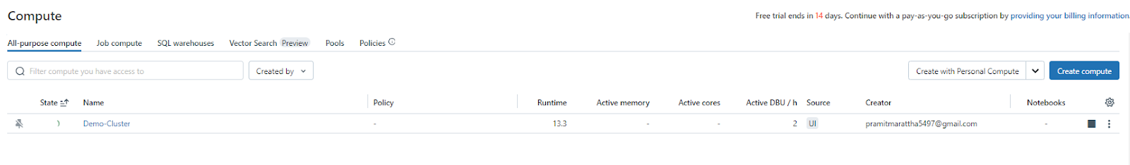 Creating compute - Databricks Delta Lake - Databricks Delta Table