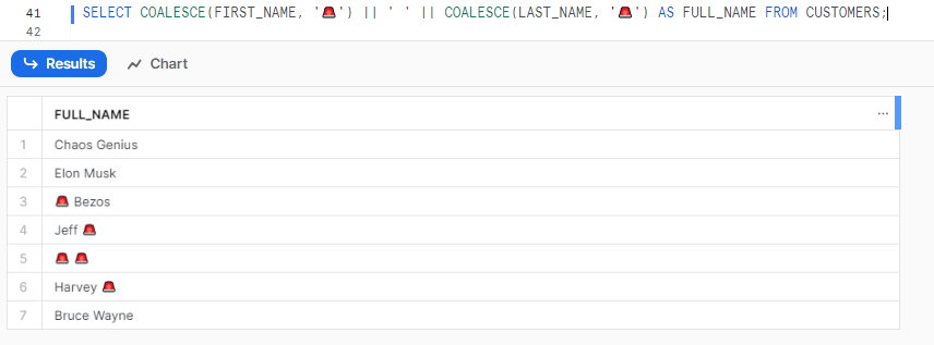 Using Snowflake COALESCE() to combine multiple columns into one