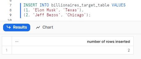 Populatating it with some dummy data - Snowflake MERGE statement