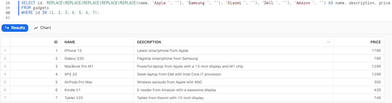 Removing Prefixes/Suffixes with Snowflake REPLACE