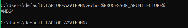 Checking Windows architecture version using CMD - Databricks CLI