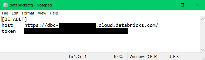 Automatic creation go .databrickscfg config file - Databricks CLI