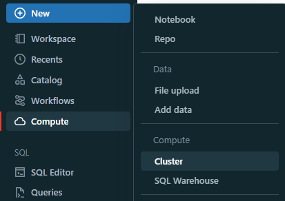 Creating a New Databricks Cluster