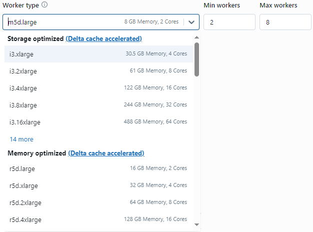 Configure Worker Nodes - Databricks Clusters