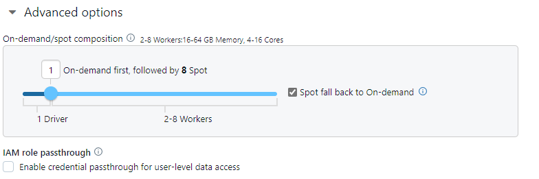 Setting Advanced Configuration - Databricks Clusters