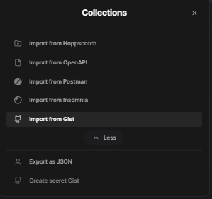 Importing Hoppscotch collection from gist - Databricks Jobs API