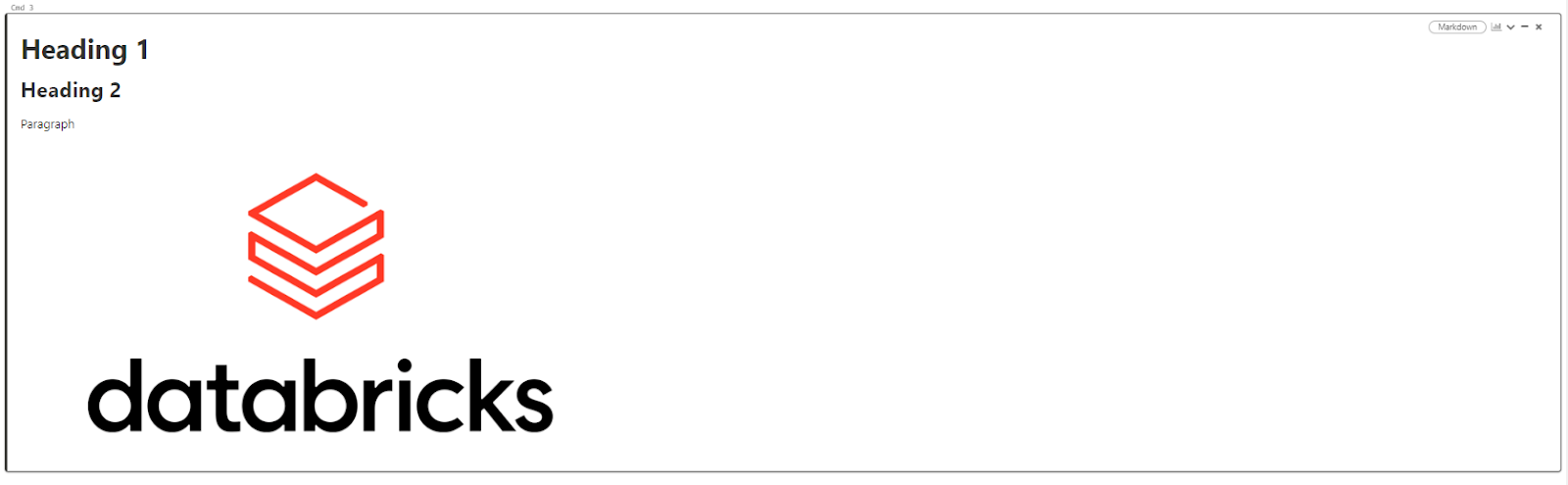 Databricks notebook markdown cells