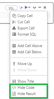 Hiding and showing cell content - Databricks notebooks