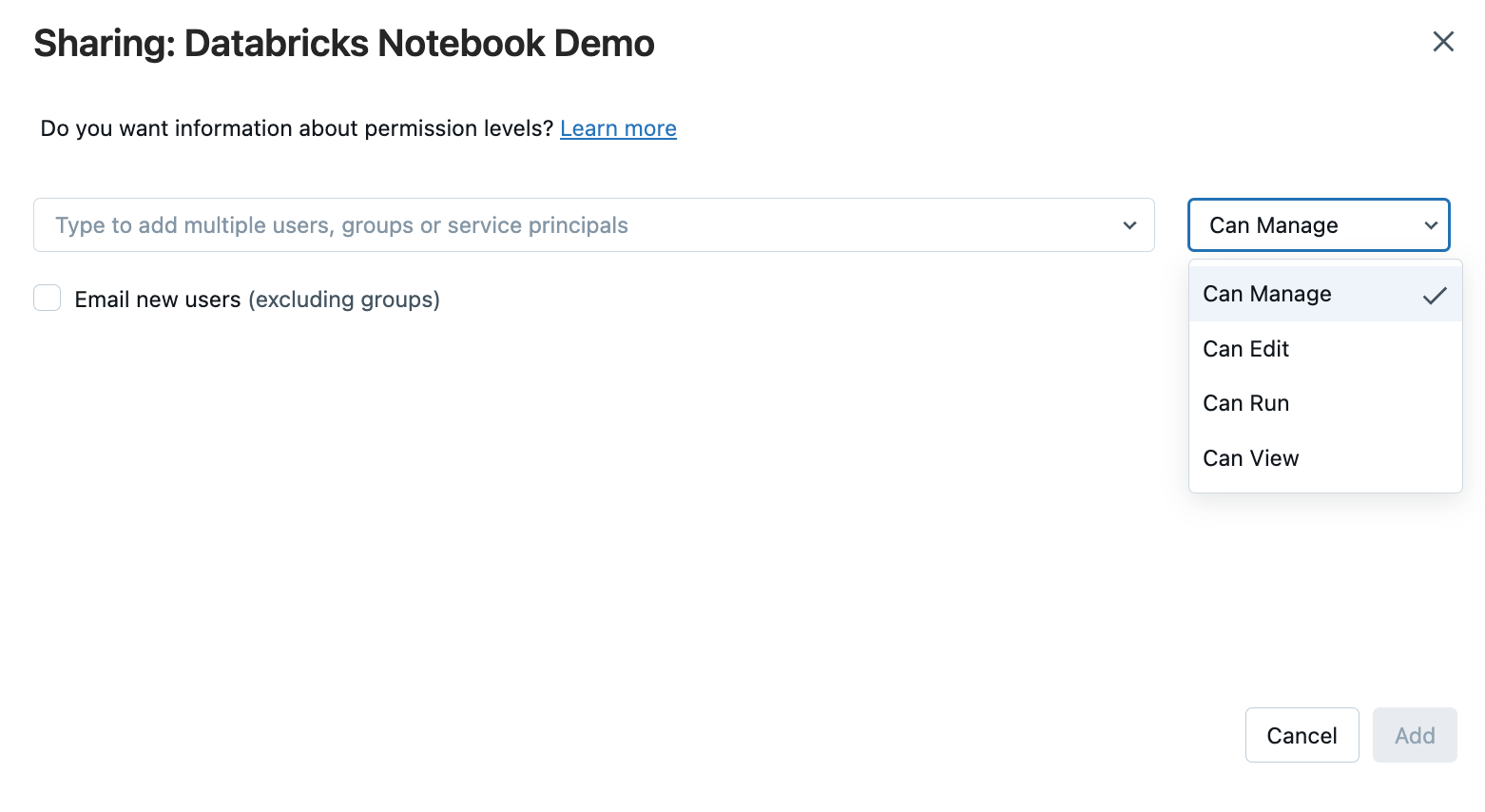 Sharing Databricks notebook