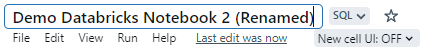 Renaming Databricks notebook