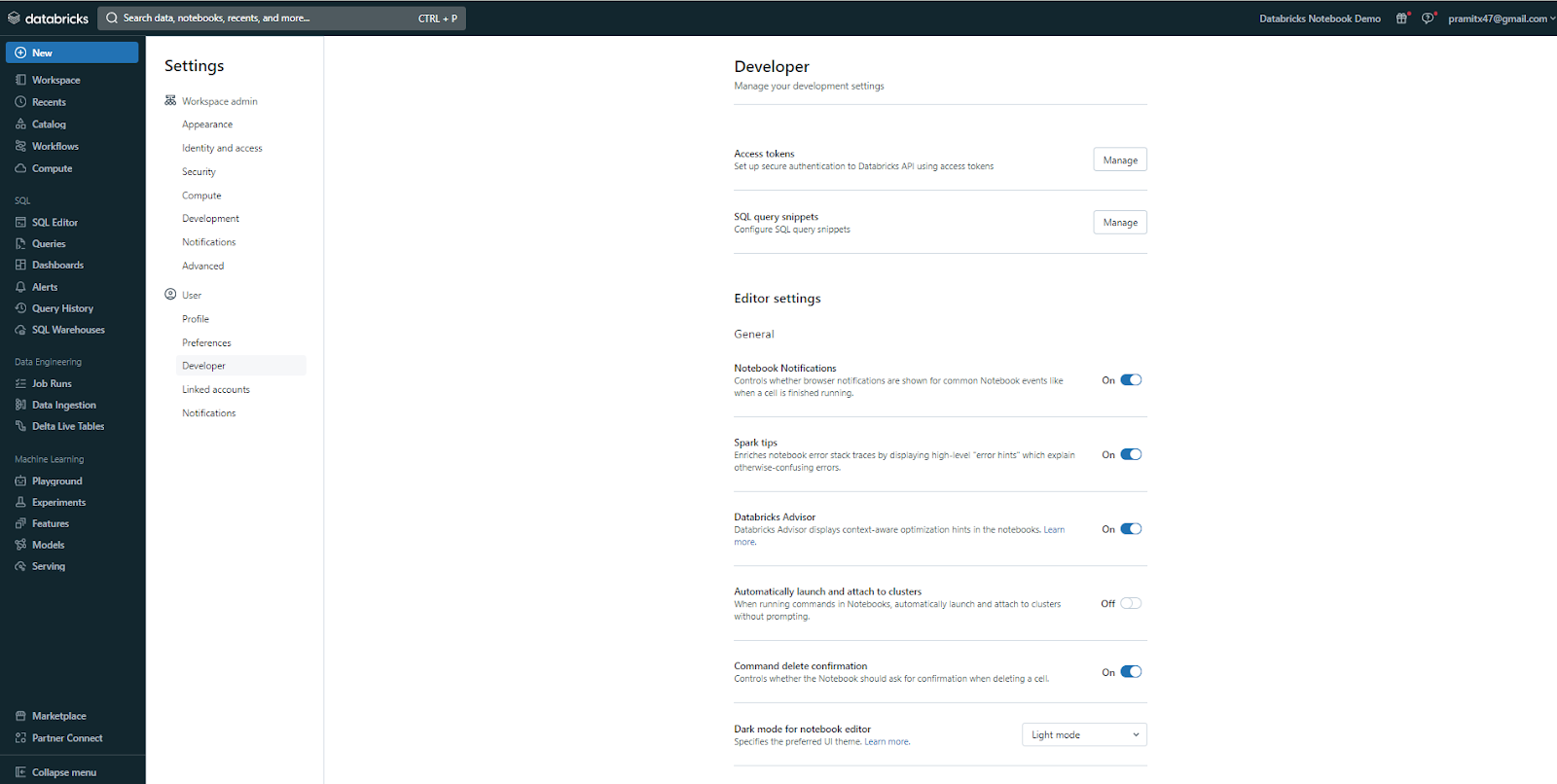 Configuring editor settings - Databricks Notebooks