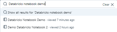Searching Databricks notebooks