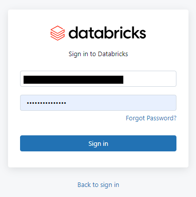 Signing in to your Databricks account - Databricks workspace