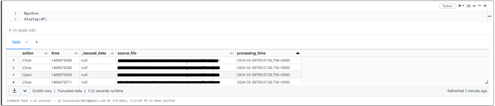 Interacting with newly ingested data - Databricks Autoloader