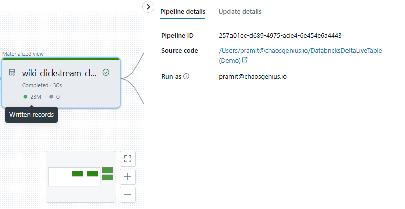 Databricks Delta Live Table Silver Dataset Graph Interface