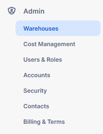 Navigating to warehouse section in Snowflake - Databricks Lakehouse Federation