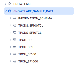 Selecting Snowflake sample data database - Databricks Lakehouse Federation
