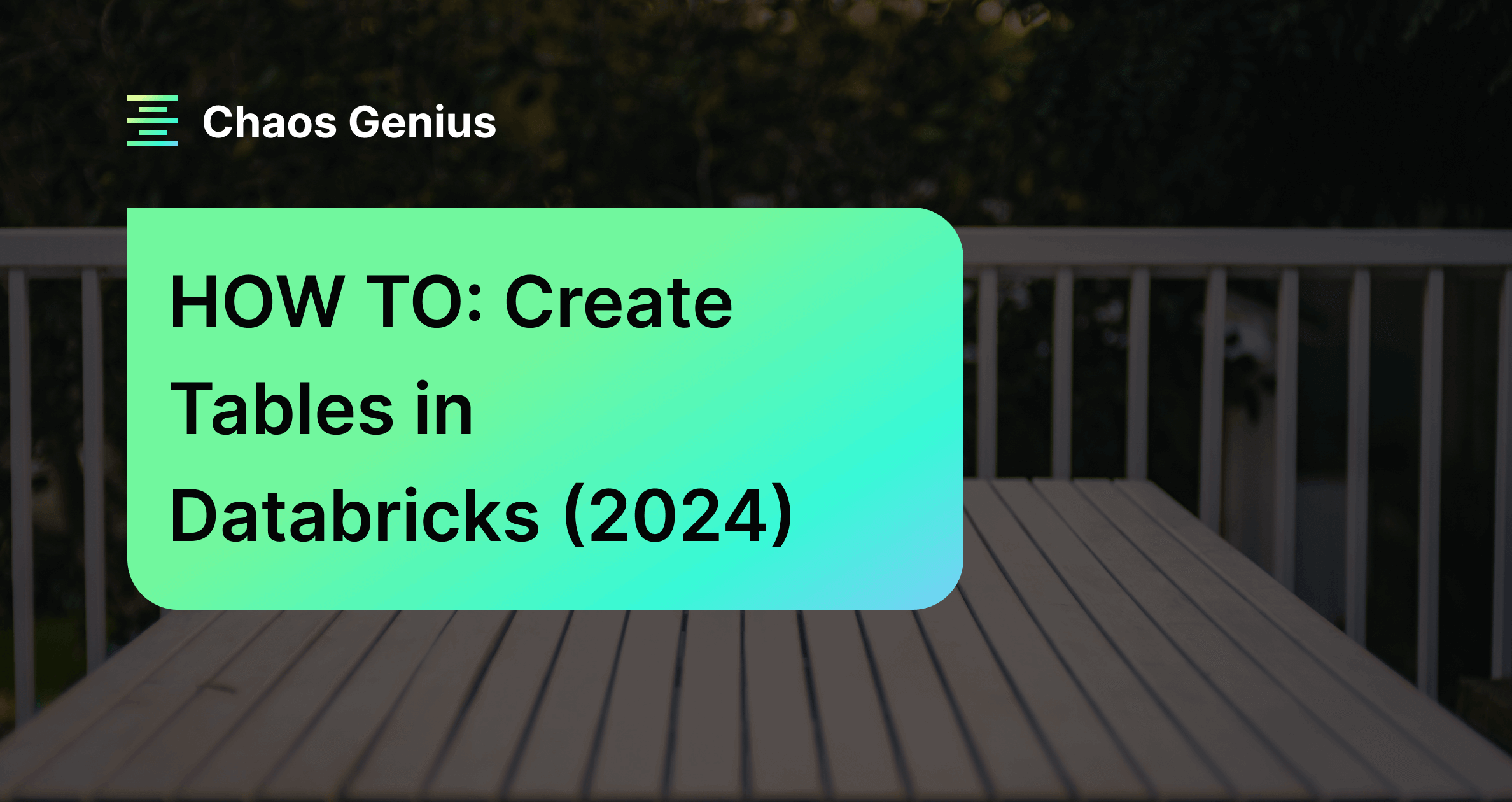 HOW TO: Create Tables in Databricks (2024)