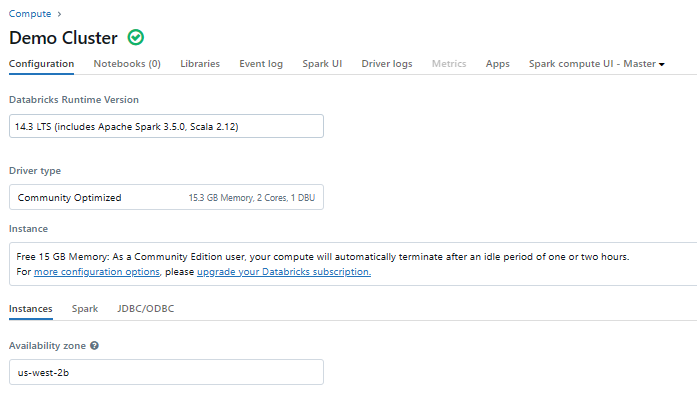 Configuring Databricks Clusters in Community edition - Databricks CREATE TABLE