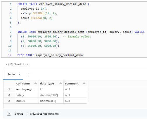 DECIMAL Exact Numeric - Databricks Data Types