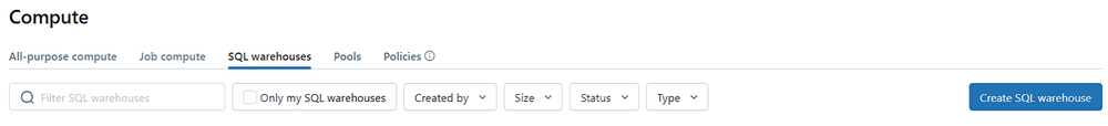 Create Databricks SQL warehouse - Databricks Materialized Views