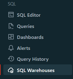 Navigate to Databricks SQL Warehouses