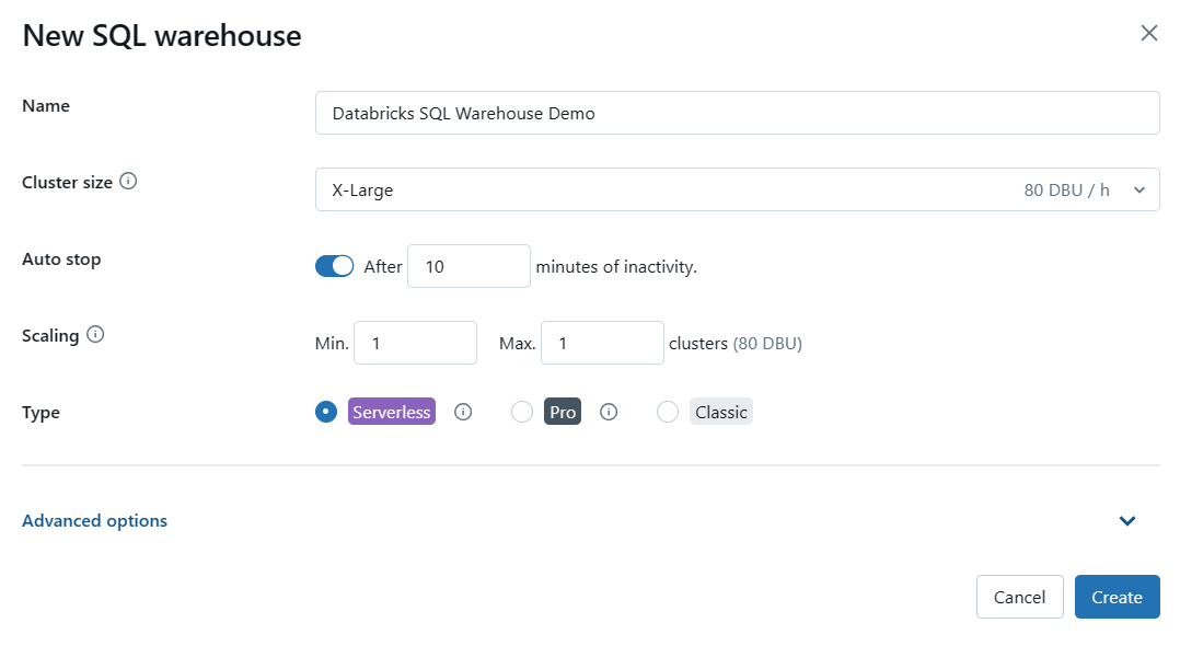 Configure Databricks SQL Warehouse Settings