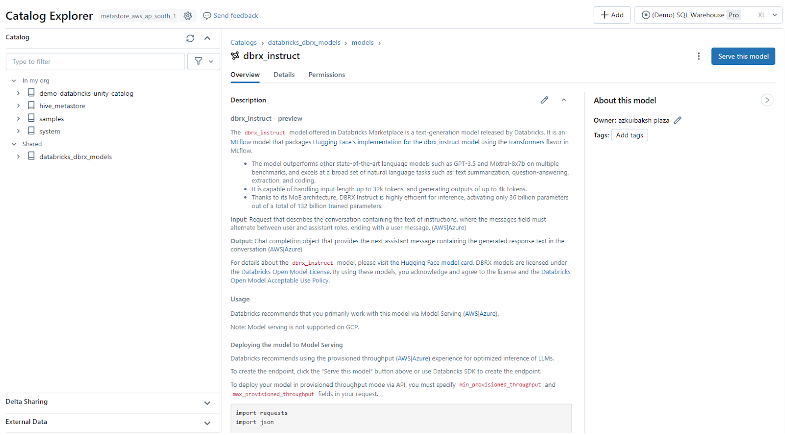 Serving DBRX Model From the Databricks Marketplace - Snowflake Arctic vs DBRX - MMLU Benchmark - GSM8K Benchmark - HumanEval Benchmark