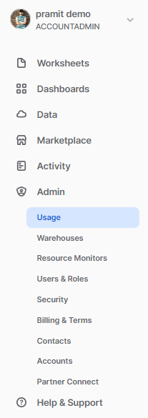 Admin section and Usage dropdown -  Snowflake compute costs - Snowflake compute pricing - Snowflake snowpark - Snowflake cloud service - Snowflake virtual warehouse - Snowflake serverless - Snowflake serverless tasks - snowpark container - Virtual warehouse in snowflake - Snowflake compute cost per credit - Snowflake compute costs depend on which of the following