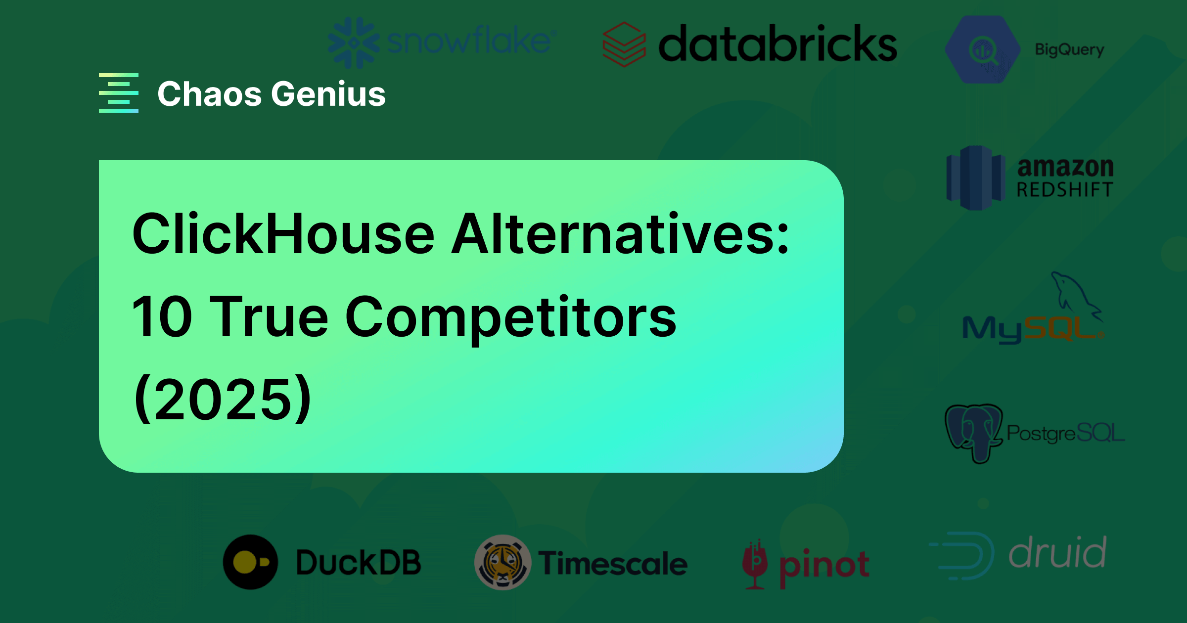 ClickHouse Alternatives - ClickHouse Competitors