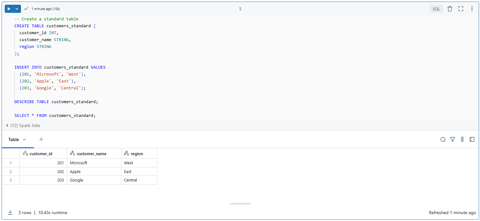 Creating a standard Databricks table - Databricks ADD COLUMN – Databricks ALTER TABLE ADD COLUMN – Databricks Add Column to Table – Databricks Notebooks – Databricks Clusters – Databricks Table – Databricks Delta Table – Delta Live Tables Databricks – Databricks CREATE TABLE – Databricks External Table – Databricks Clone Table – Databricks Managed Table – Databricks SHOW TABLE – Databricks DROP TABLE – Databricks PySpark – Databricks spark sql