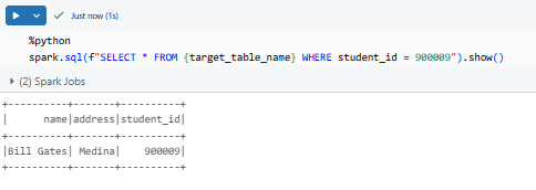 Querying and displaying data from target_table_name - Databricks INSERT INTO – Databricks INSERT – Delta Lake – Databricks Delta Lake – Databricks Unity Catalog – Databricks Notebooks – Databricks Clusters – Databricks Runtime – Databricks SQL Warehouse – Databricks Delta Table – Databricks Table – Databricks CREATE TABLE – Databricks OPTIMIZE – Databricks Time Travel – Databricks MERGE INTO – Databricks COPY INTO – DataFrame API – PySpark – Databricks PySpark – Spark SQL – Databricks Spark SQL – Databricks Create Table As Select – Databricks CTAS – Databricks INSERT OVERWRITE – Databricks REPLACE WHERE