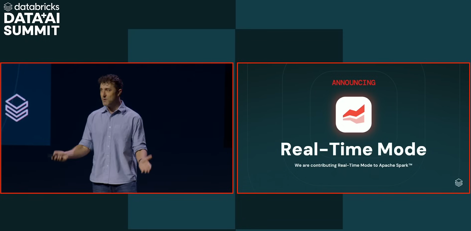 Michael Armbrust announcing Spark Real-time mode - Databricks Summit 2025 - Databricks Data AI Summit 2025 - Databricks Data + AI Summit 2025