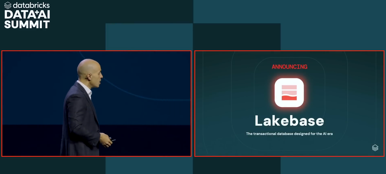 Ali Ghodsi announcing Databricks Lakebase - Databricks Summit 2025 - Databricks Data AI Summit 2025 - Databricks Data + AI Summit 2025
