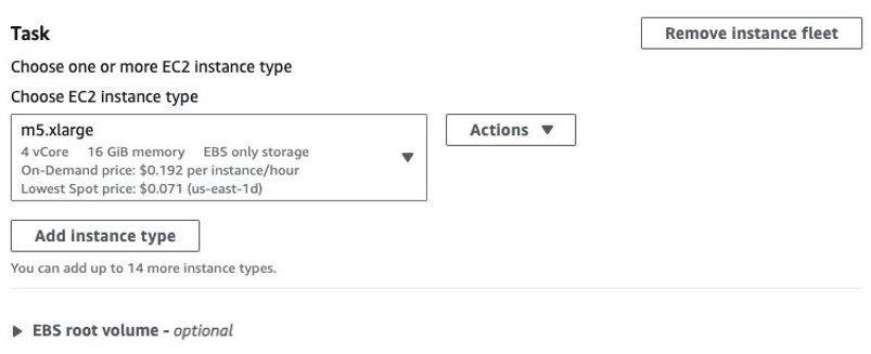 Adding EC2 instance type - EMR Spot Instances – AWS EMR Spot Instances – EMR on EC2 – EC2 Spot Instances – AWS EC2 – EC2 instance – EC2 instance type – AWS S3 – S3 bucket – AWS Step Functions – Step Functions – AWS IAM – IAM Role – IAM Permissions – AWS VPC – AWS EKS – Elastic Kubernetes Service – AWS Spot Instances – AWS Subnets – EMR Serverless – AWS EMR Serverless – EMR Cluster – EMR on EKS – EMR Instance Types – EMR Instance Fleets – AWS EMR Create Cluster – EMR Create Cluster – EMR Instance Group – EMR Nodes – EMR Master Node – Core Node – Task Node