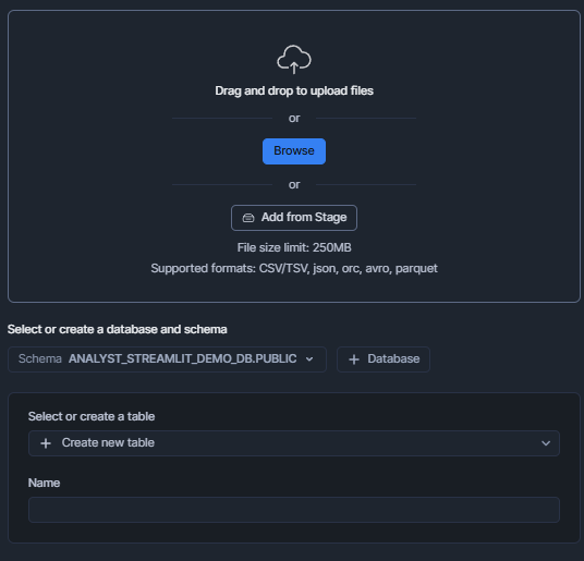Selecting and creating Database/Schema and uploading data via Snowflake Stage - Snowflake Cortex - Snowflake Cortex Analyst - Cortex Analyst - Agentic AI - Large Language Models - State-of-the-art Large Language Models - LLMs - Meta Llama - Mistral models - Azure OpenAI - YAML - Sentiment Analysis - Semantic Model - Semantic Data Model - Snowflake Semantic Model - Snowflake AI - Snowflake AI and ML - Snowflake AI and ML Studio - Snowsight - Snowflake Snowsight - Text to SQL - Self Serve Business Intelligence - Conversational Analytics - Snowflake Streamlit - Streamlit - Self Serve Analytics - Text Classification - Snowflake Stage - Snowflake Create Stage - Snowflake External Stage - Snowflake Internal Stage - Snowflake Roles - Natural Language Queries - Natural Language SQL Query - Snowflake ACCOUNT_USAGE - Snowflake REST API - REST API Integration - Snowflake RBAC - Snowflake Virtual Warehouse - Multi-turn Conversation - Multi-turn Chatbot - LLM Powered - Semantic View - Snowflake Warehouse Configuration - Snowflake CORTEX_USER - Cortex Analyst Cost - Cortex Analyst Limitations