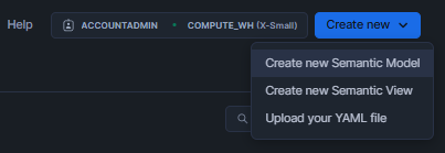 Creating new Semantic Model - Snowflake Cortex - Snowflake Cortex Analyst - Cortex Analyst - Agentic AI - Large Language Models - State-of-the-art Large Language Models - LLMs - Meta Llama - Mistral models - Azure OpenAI - YAML - Sentiment Analysis - Semantic Model - Semantic Data Model - Snowflake Semantic Model - Snowflake AI - Snowflake AI and ML - Snowflake AI and ML Studio - Snowsight - Snowflake Snowsight - Text to SQL - Self Serve Business Intelligence - Conversational Analytics - Snowflake Streamlit - Streamlit - Self Serve Analytics - Text Classification - Snowflake Stage - Snowflake Create Stage - Snowflake External Stage - Snowflake Internal Stage - Snowflake Roles - Natural Language Queries - Natural Language SQL Query - Snowflake ACCOUNT_USAGE - Snowflake REST API - REST API Integration - Snowflake RBAC - Snowflake Virtual Warehouse - Multi-turn Conversation - Multi-turn Chatbot - LLM Powered - Semantic View - Snowflake Warehouse Configuration - Snowflake CORTEX_USER - Cortex Analyst Cost - Cortex Analyst Limitations